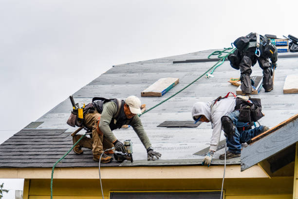 Professional Gutter Installation technician working in Union, WV